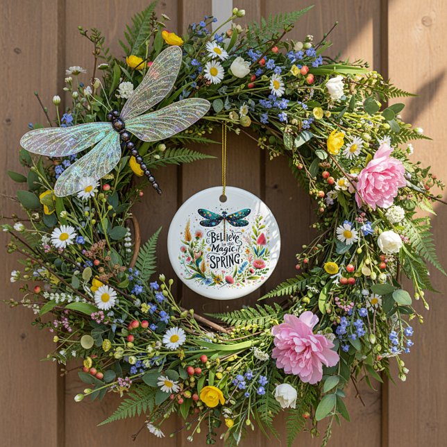 Vårens magi blomster julgransprydnad keramik (Skapare uppladdad)