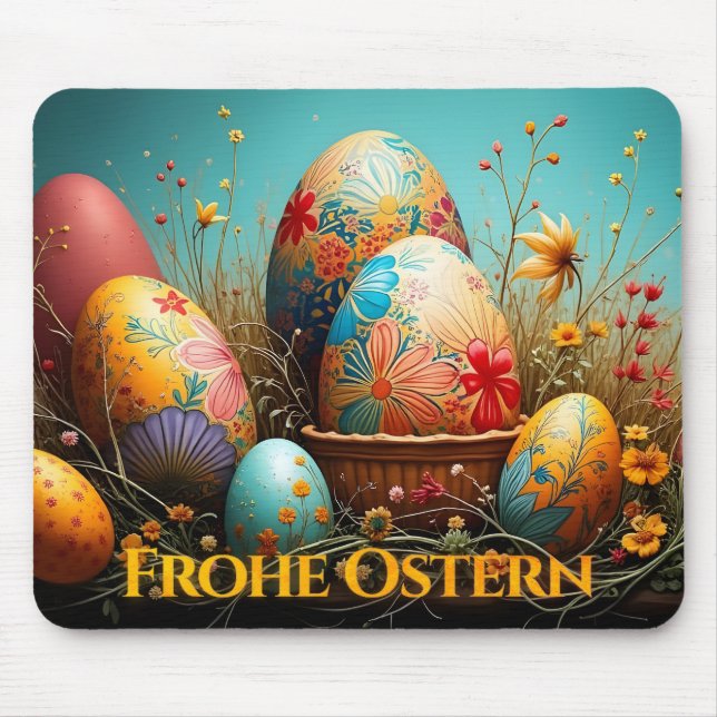Vårens magi med påskägg musmatta (Framsidan)
