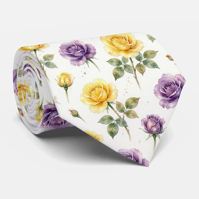 Vårens mode | Bröllops- och evenemangsblommig slip Slips (Rullad)