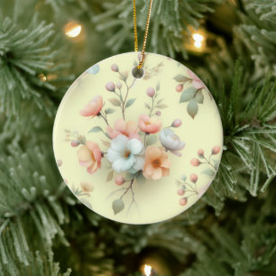 Vårens Påskblommor Julgransprydnad Keramik