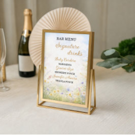 Vårens signaturdryckesmeny med vilda blommor poster