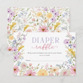 Vårens vilda blommor Baby i blom Diaper- lotteri Tilläggskort