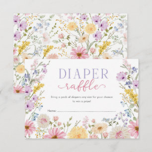 Vårens vilda blommor Baby i blom Diaper- lotteri Tilläggskort