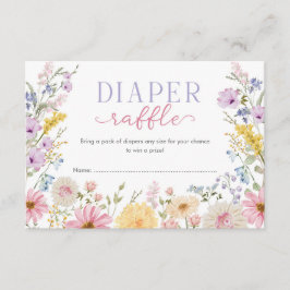 Vårens vilda blommor Baby i blom Diaper- lotteri Tilläggskort
