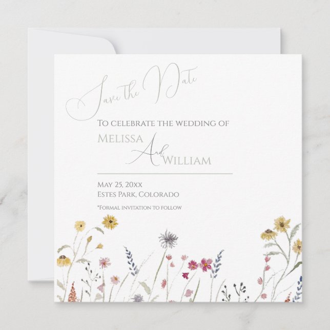 Vårens vilda blommor spara datumet (Framsida)