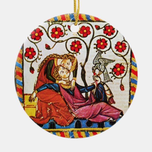 VÄRENTINENS DAGSPARKMENT I ETERNAL KÄRLEK JULGRANSPRYDNAD KERAMIK (Framsidan)