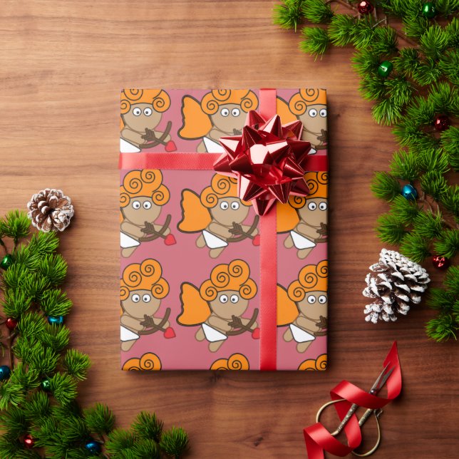 VÄRENTINS DAGSFUNNY CUPID WRAPPING PAPPER PRESENTPAPPER (Julgåva)