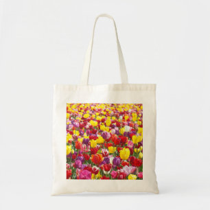 Vårfest Totebags Canvas Tulpan Blommor Tygkasse