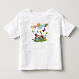 Vårfjäril Vildblomsäng T Shirt