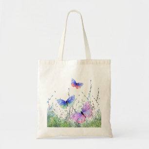 Vårfjärilar flygande i naturen Totebag Tygkasse