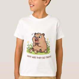 Varför är de så små Capybara & Vänner Barn T-Shirt