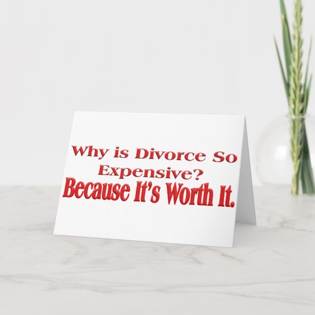 Varför är Divorce så dyrt Kort (Framsida)
