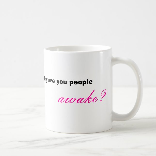 Varför är du vaket folk? , www.damomma.com kaffemugg (Höger)