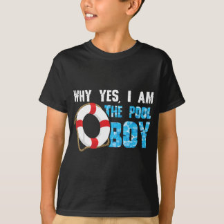 Varför är jag Bassäng Boy Funny Swimmer Swimming S T Shirt