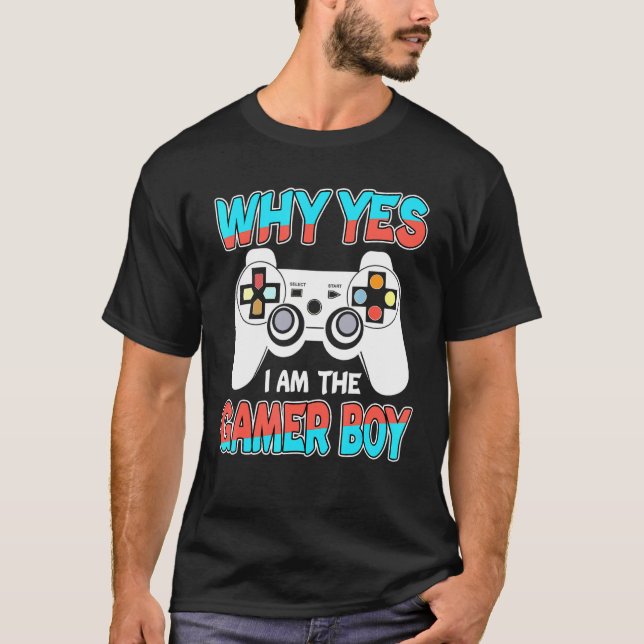 Varför är jag Gamer Boy Women Console Video Gam? T Shirt (Framsida)