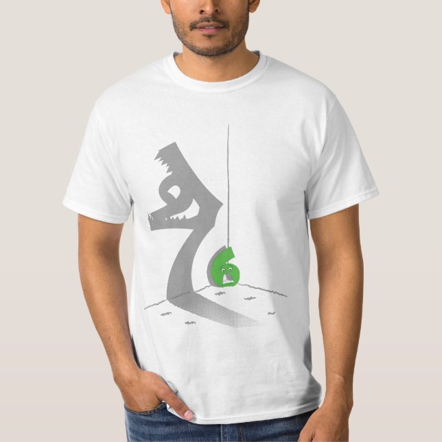 Varför är sex rädd av sju? tee shirt (Framsida)