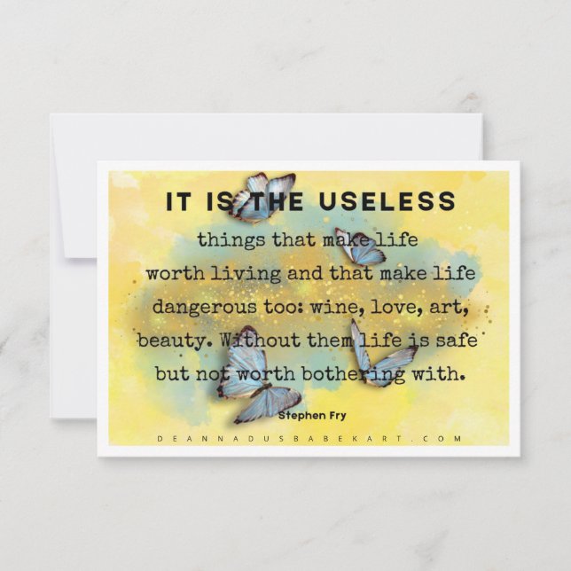 Varför Art Matchar Card Inbjudningar (Framsida)