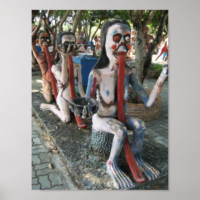 Varför det lånande TUNGA? ... 3 Scary Thai Ghouls Poster (Framsidan)