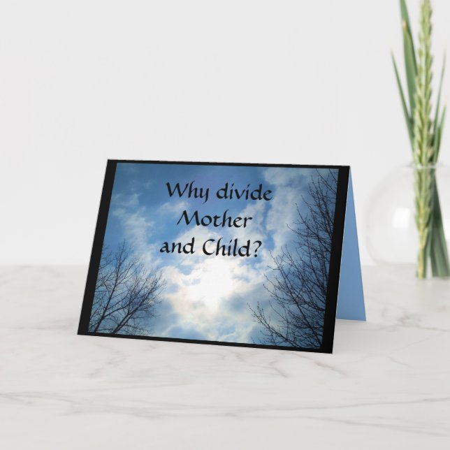 VARFÖR DIVIDE MOR OCH BARN? sympatikort? Kort (Framsida)