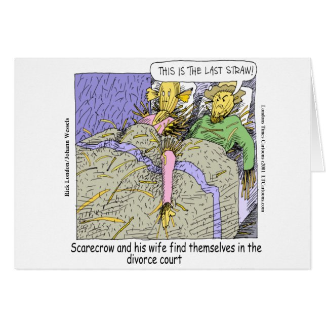 Varför Fågelskrämmor Divorce Funny Hälsningskort (Framsidan Horizontal)