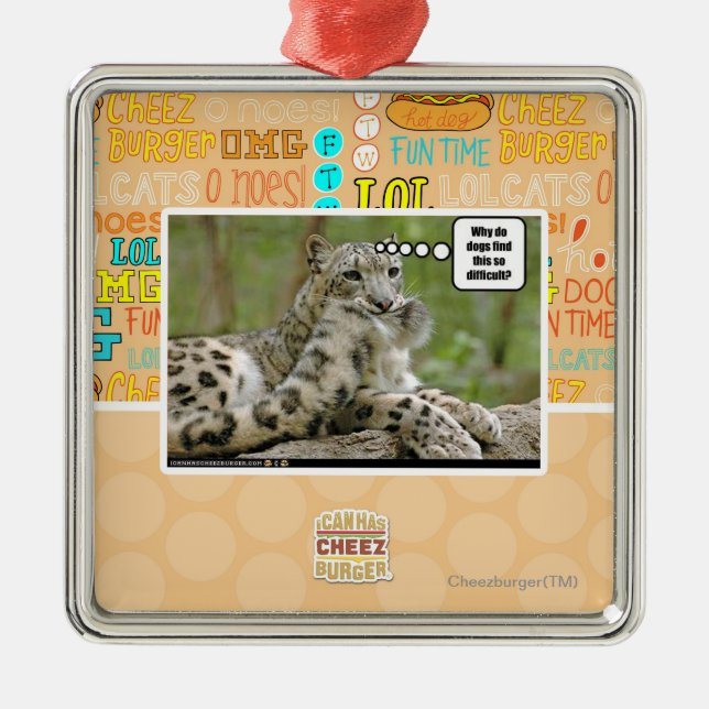 Varför finner hundar denna som så är svår? julgransprydnad metall (Framsidan)