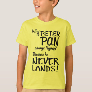 Varför flyger Peter Pan alltid? (Svart) T-shirt