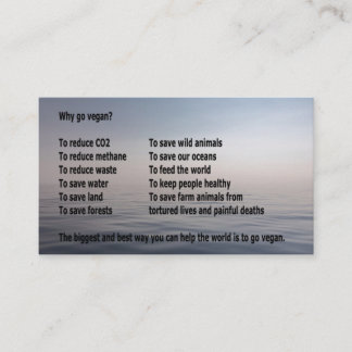 Varför går veganen? Affär-typ kort