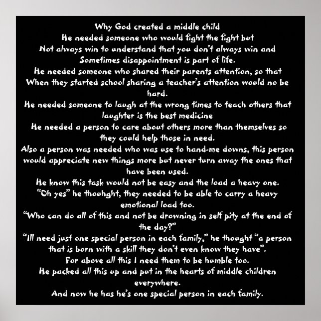 Varför Gud skapade ett mitten barn? Poster (Framsidan)