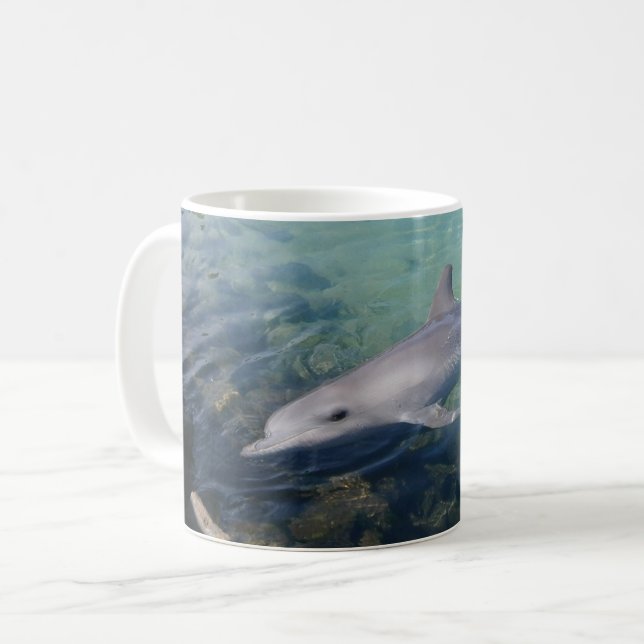 Varför Hej Dolphin, kaffe Mugg (Framsida vänster)