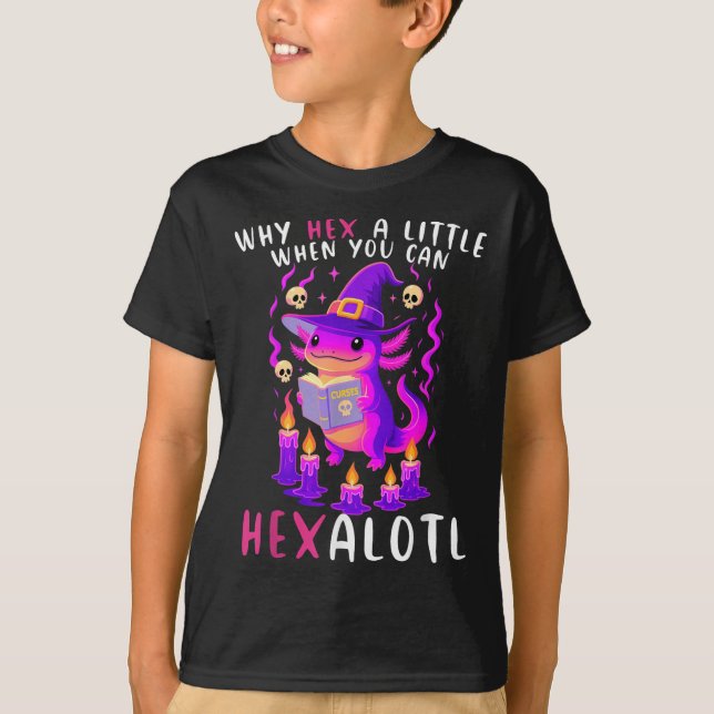Varför hex lite när du kan hexalotl väva Axolotl T Shirt (Framsida)