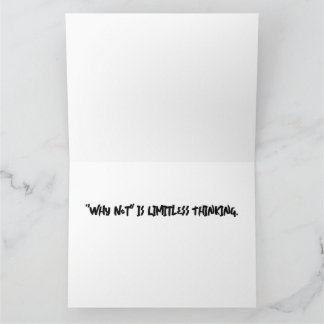 "Varför inte" är ett gränslöst gratulationskort Kort