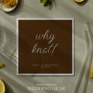 Varför inte? Minimal typografisk brunt snack Pappersservett