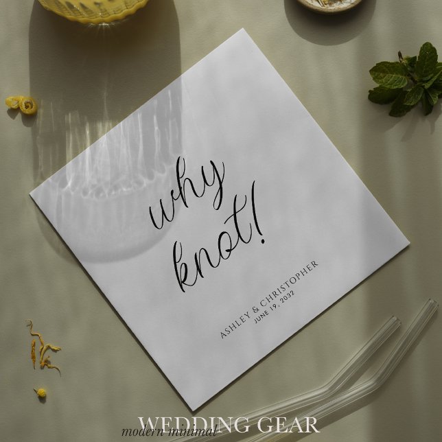 Varför inte? Minimal typografisk kopia Pappersservett (Skapare uppladdad)