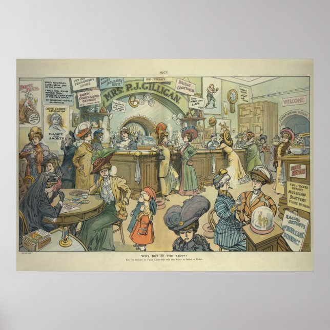 "Varför inte överskrida gränsen?" (1909) Poster (Framsidan)