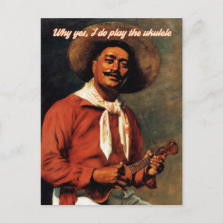 Varför Ja, jag spelar upp Ukulele-kortet Vykort