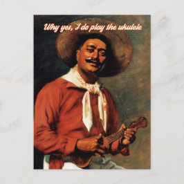 Varför Ja, jag spelar upp Ukulele-kortet Vykort