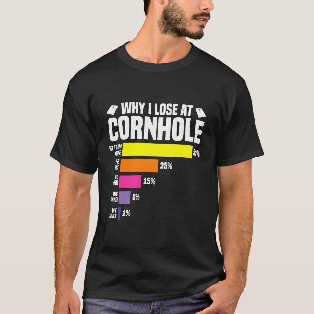 Varför jag förlorar i Cornhole Player? T Shirt (Framsida)
