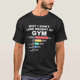 Varför jag inte går ner i vikt Roligt gym-diagram T Shirt