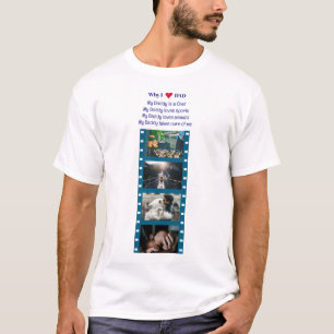 Varför jag Kärlek mitt Pappa, citat och foton T Shirt