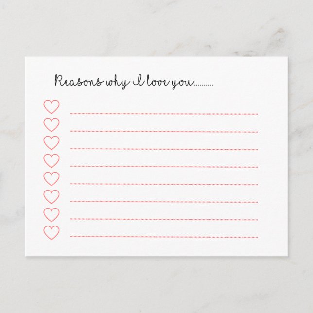 Varför jag kärlekar dig.......... vykort (Framsida)