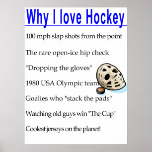Varför jag Poster Kärlek Hockey?