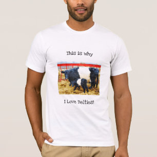 Varför klämtar jag kärlek under kalv på grå kägelk t shirt