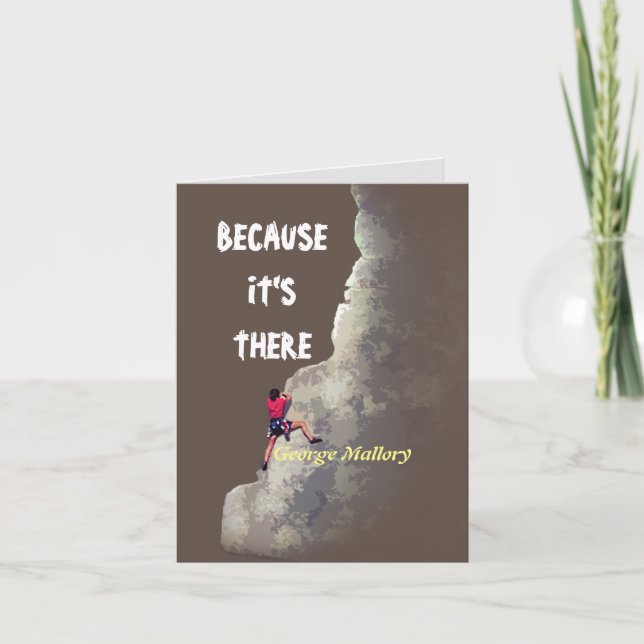 Varför klättra? - För att det finns ett kort (Framsida)