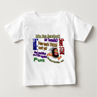 Varför kör barfota? t-shirt