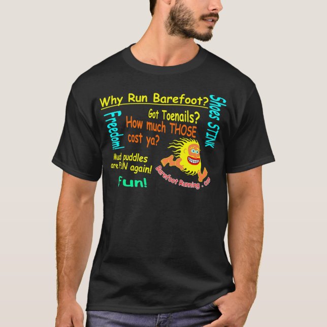 Varför kör barfota? tee shirt (Framsida)