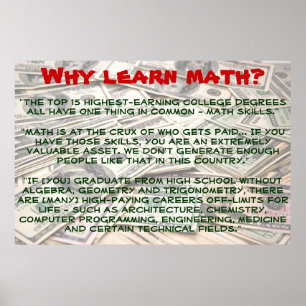 "Varför Lär dig matematik?" Poster