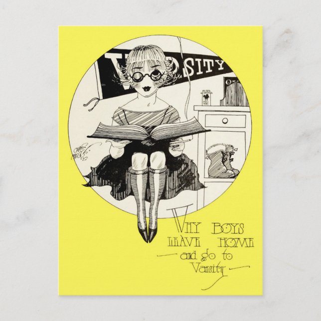 Varför pojkar Lämnar hem och går till olika Vykort (Framsida)