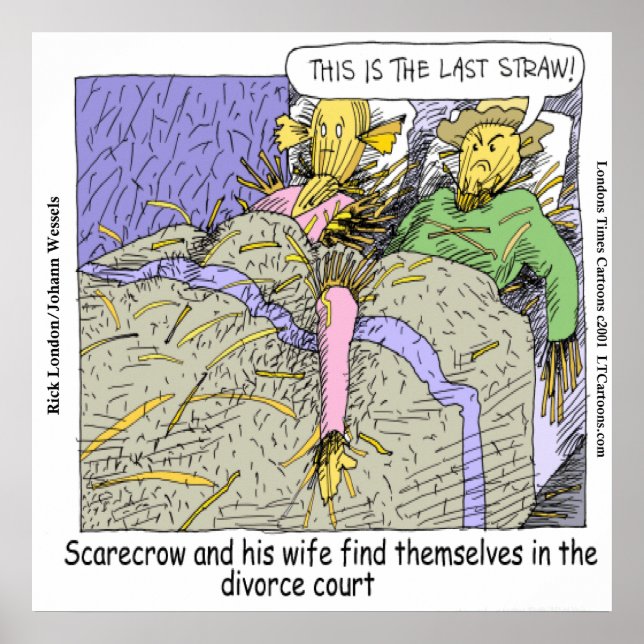 Varför Poster Fågelskrämmorna Divorce Funny (Framsidan)