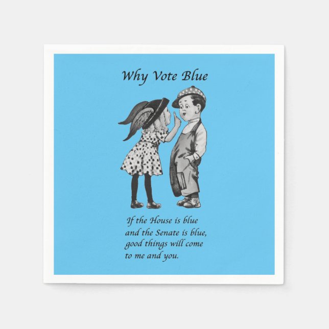 Varför rösta blått 2022? pappersservett (Framsidan)