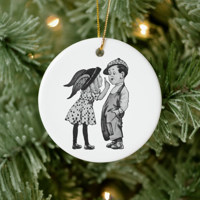 Varför rösta blått 2024 julgransprydnad keramik (Träd)